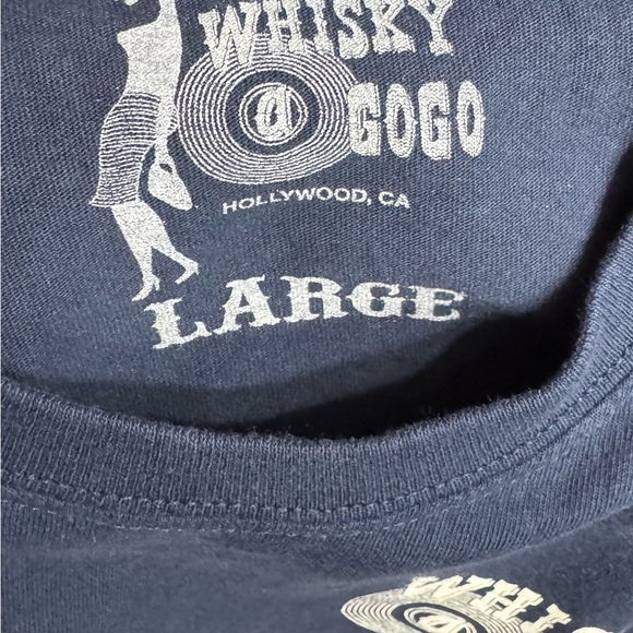 NEW UNISEX LARGE Navy Whisky A Go Go T-Shirt HOLLYWOOD CA - Picture 5 of 5